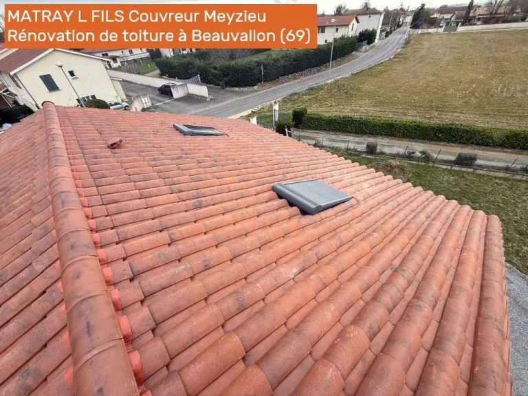 Rénovation complète de toiture à Beauvallon (69)