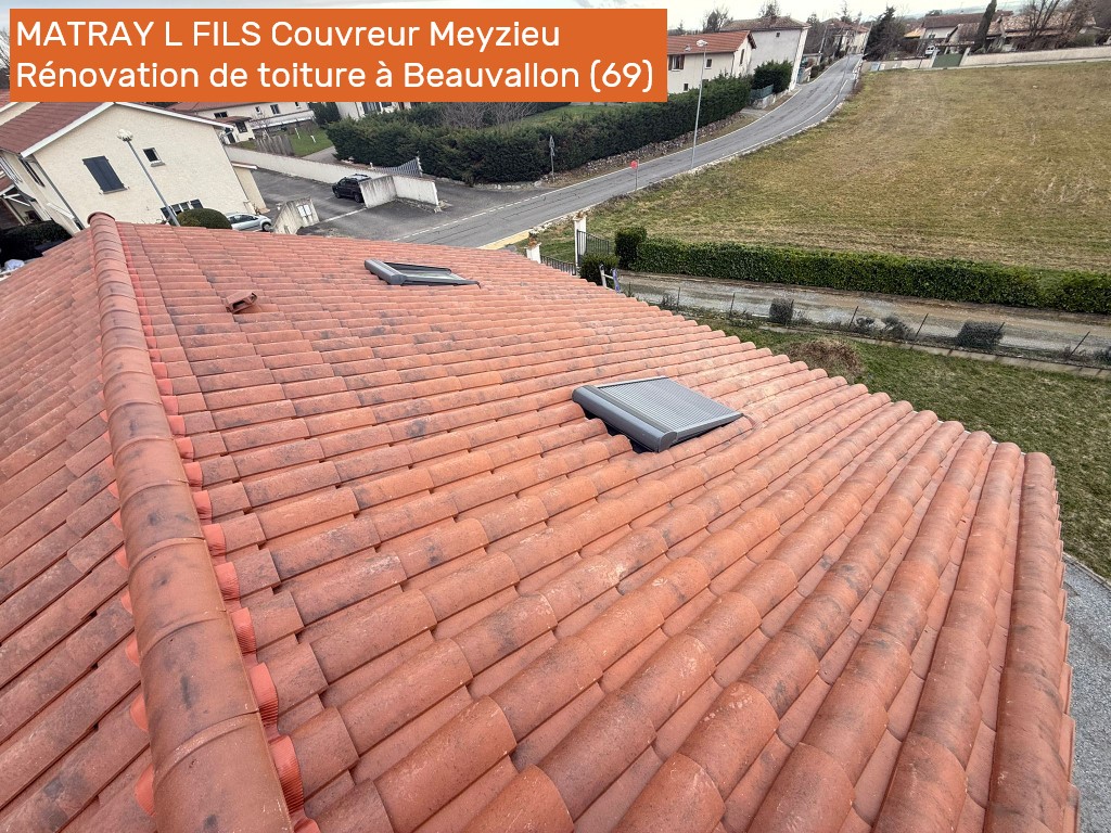Matray L Fils couvreur Meyzieu chantier Beauvallon 69